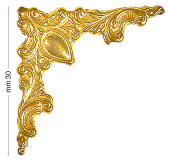 Corner brass ornament, side 30 mm
