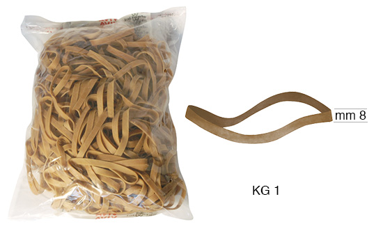 Elastic bands, diameter 15 cm - Pack 1 kg