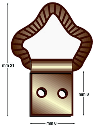 Iron fancy loop hangers, bronze plated - Pack 200