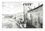 Etching: Schiavo: Dietro castel Vecchio cm 35x50