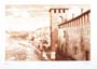 Etching: Schiavo: Castel Vecchio cm35x50 seppia