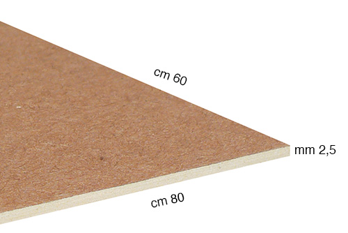 Wood pulp smooth white cardboard 60x80 cm, 2,5 mm thick