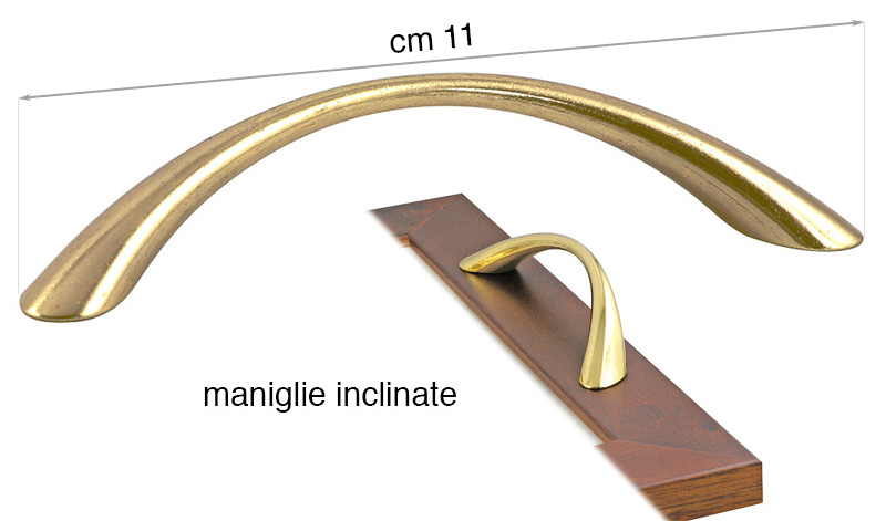 Pair of handles for trays, inclined, lenght mm 110