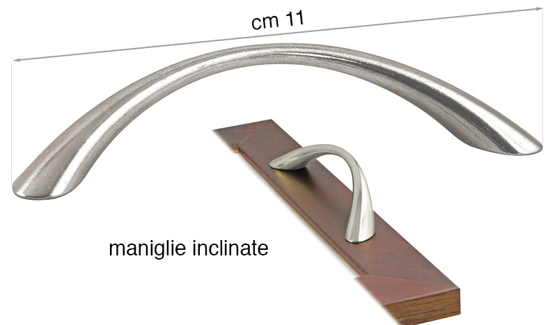 Pair of handles for trays, inclined, lenght mm 110