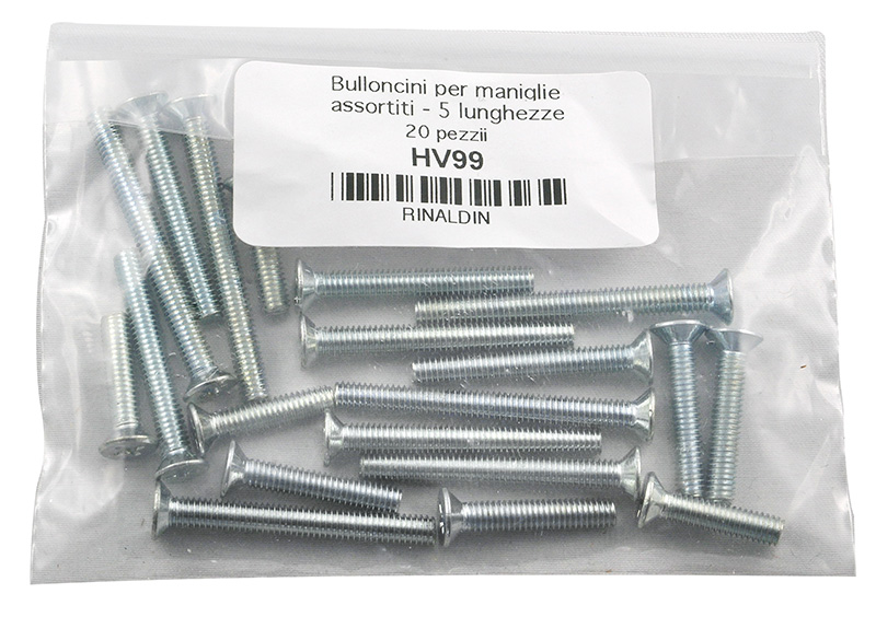 Assortment of screws for handles (4 pcs on 5 heights, tot. 20 pcs)