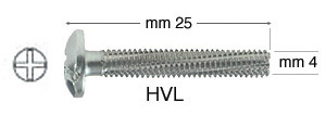 Screws for handles with head, 25 mm - Pack 100