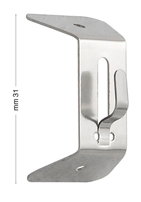 Sliding spring hook for 2mm diam. rod - max weight 3kg - 25 pcs