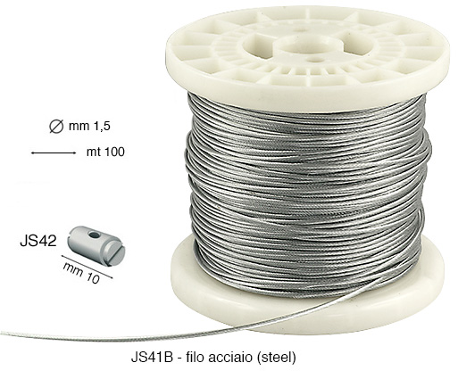 Steel wire, diameter 1,5 mm - 100 metres