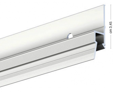 Aluminum Deco Rail, white - 2 metres.