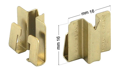 Slip-on Brackets for Curl Up, Brass - 100 pcs