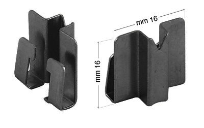 Slip-on Brackets for Curl Up, Black - 100 pcs