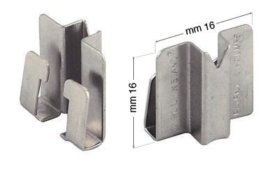 Slip-on Brackets for Curl Up, Nickel - 100 pcs