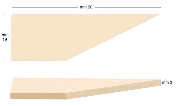 Fir wood wedges for stretcher bars L, LB, LE - Pack 100