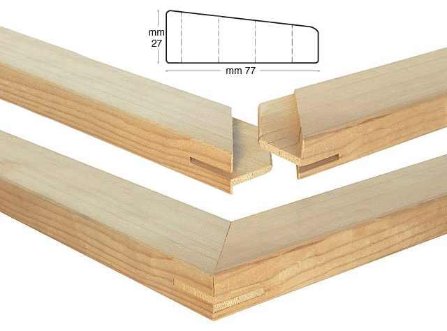 Stretcher bars, fir, 77x27 mm, length 40 cm