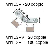 Plates for aluminum frame squares - 20 pairs