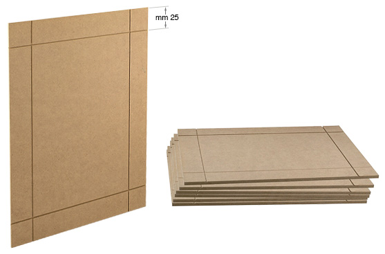 MDF panels with groove - 50x50 cm
