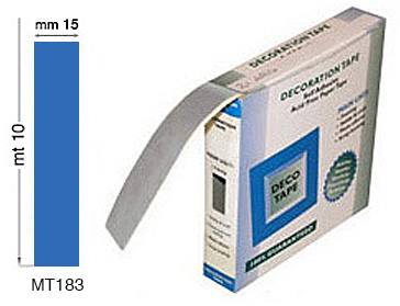 Colored adhesive tapes mm 15x10 mt -  Blue
