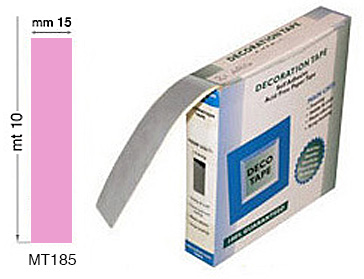 Colored adhesive tapes mm 15x10 mt - Rose Pink