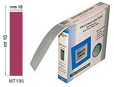 Colored adhesive tapes mm 15x10 mt - Wine