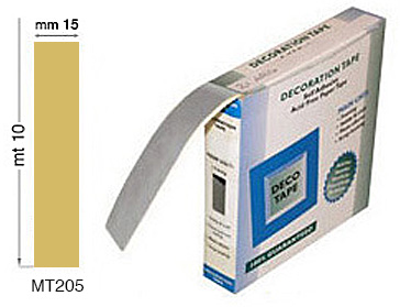 Colored adhesive tapes mm 15x10 mt - Gold
