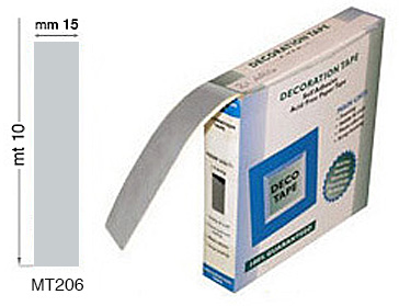 Colored adhesive tapes mm 15x10 mt - Silver