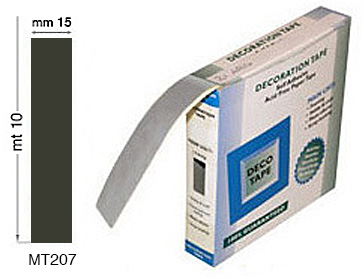 Colored adhesive tapes mm 15x10 mt - Matte Black