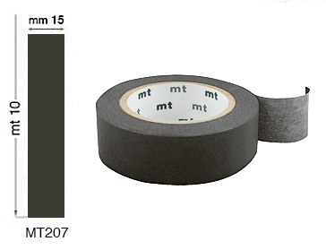 Colored adhesive tapes mm 15x10 mt - Matte Black