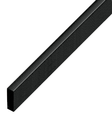 Spacer plastic, flat 5x15mm - black