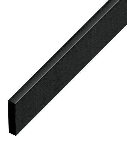 Spacer plastic, flat 5x20mm - black - P20NERO