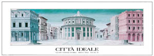 Poster on canvas: Anonimo: Città Ideale, 39x140 cm