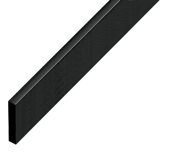 Spacer plastic, flat 5x25mm - black