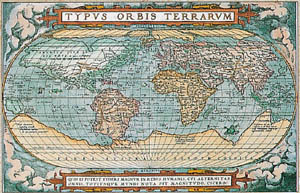 Poster with frame: Typus Orbis Terrarum, 120x80