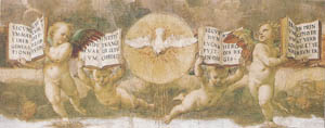 Poster on bars: Raffaello: Disp.Eucarest.140x70 cm