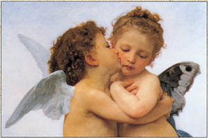 Poster: Bouguereau: First kiss - 80x60