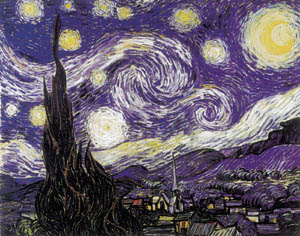 Poster: Van Gogh: Notte stellata - 80x60 cm