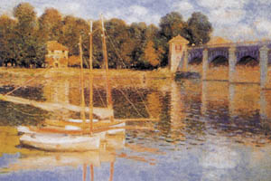 Poster on bars: Monet: Ponte Argenteuil 120x90 cm