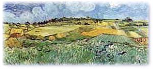 Poster on canvas: Van Gogh: Pianura ad Auvers 140x67