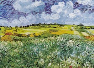 Poster: Van Gogh: Pianura vicino Auvers 70x50 cm