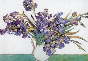 Poster on bars: Van Gogh: Iris nel vaso 120x90 cm