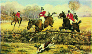 Print: Hunting Scene - cm 25x18