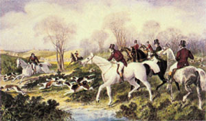 Print: Hunting Scene - cm 25x35