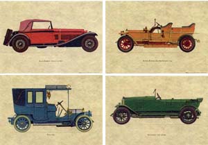 Set of 4 prints: Cars - cm 35x25