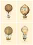 Set of 4 prints: Baloons - cm 25x35