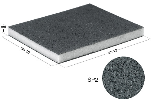 Abrasive sponge flexible 10x12x1 cm - fine grain