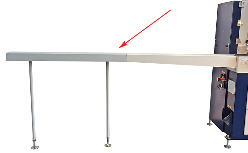 Left extension of the support tables without diagrammes scale: 120 cm