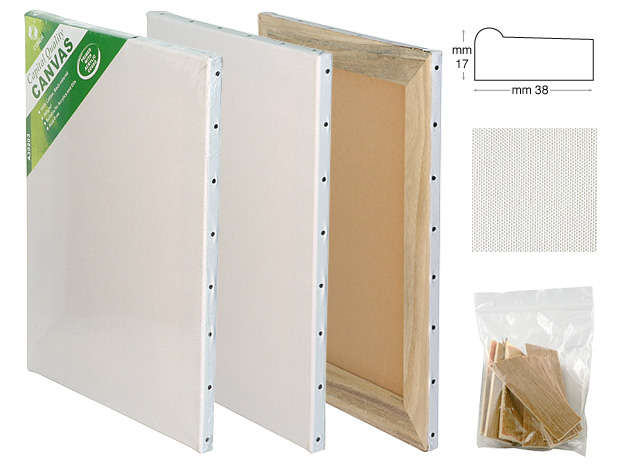 Stretched canvas: 100% cotton, nailed - 40x50 cm