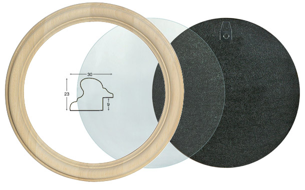 Round frames, plain, complete - diameter cm 20