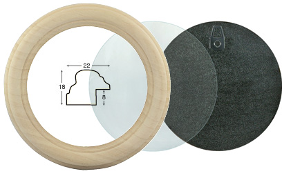 Round frames, plain, complete - diameter cm 10