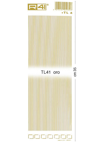 Transfer rub-downs, cm 9x35, Gold