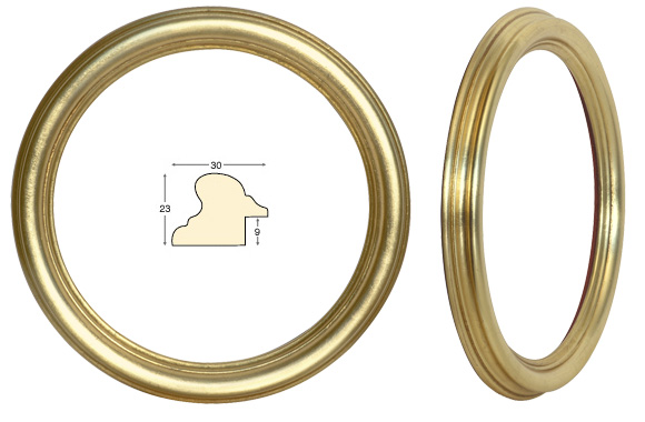 Round frames, gold - diameter 20 cm